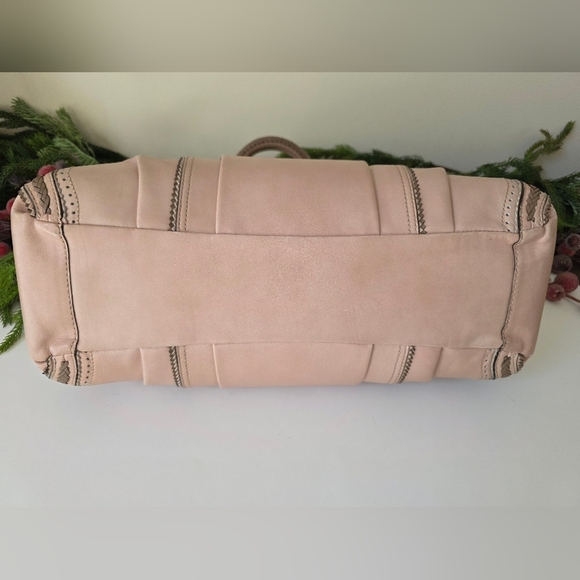Coach Madison Pinnacle Carrie Satchel Blush Leather Zig Zag Perforated - Picture 11 of 16